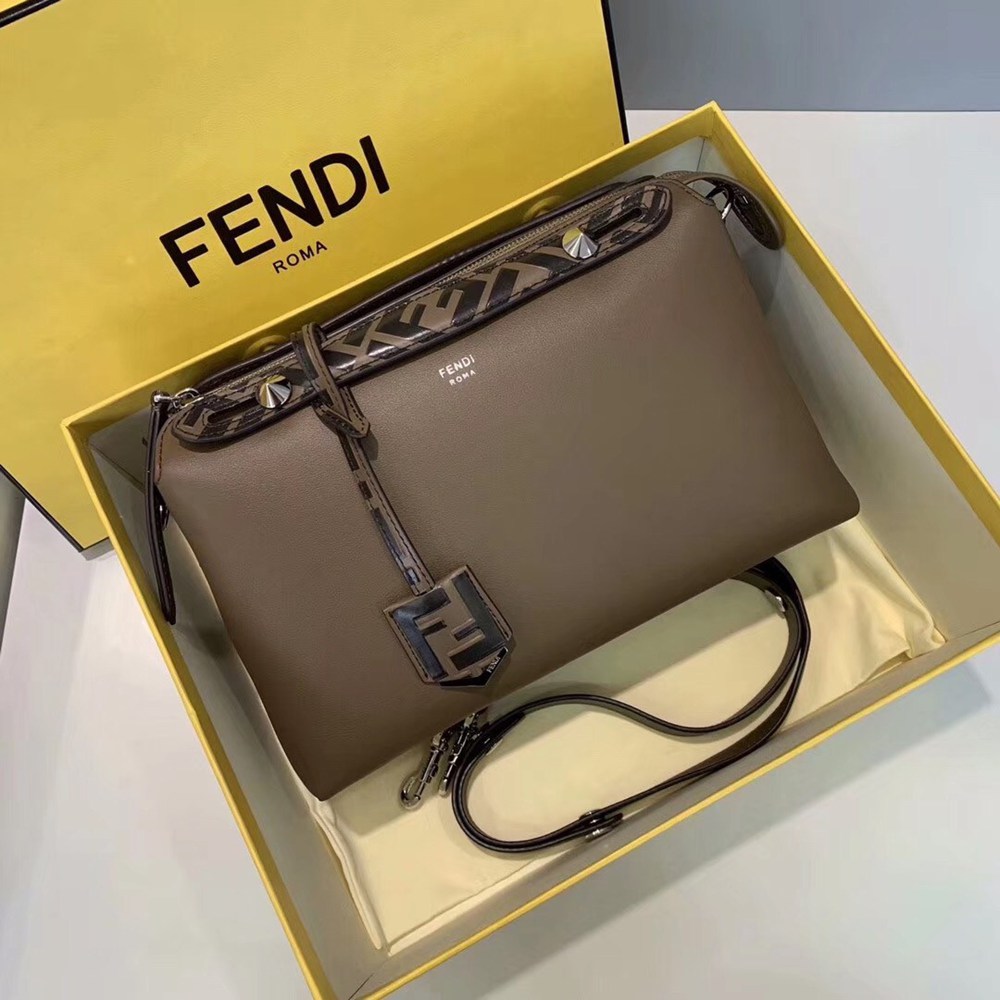 Fendi Khaki By The Way Medium Bag With FF Handles IAMBS241380 Outlet Sales