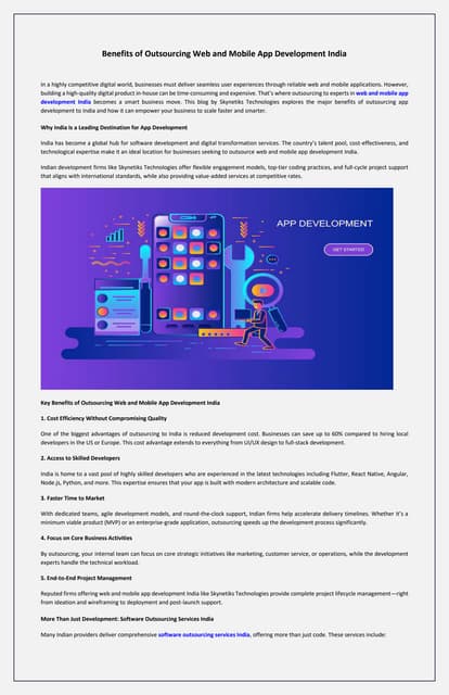 Benefits of Outsourcing Web and Mobile App Development India.pdf